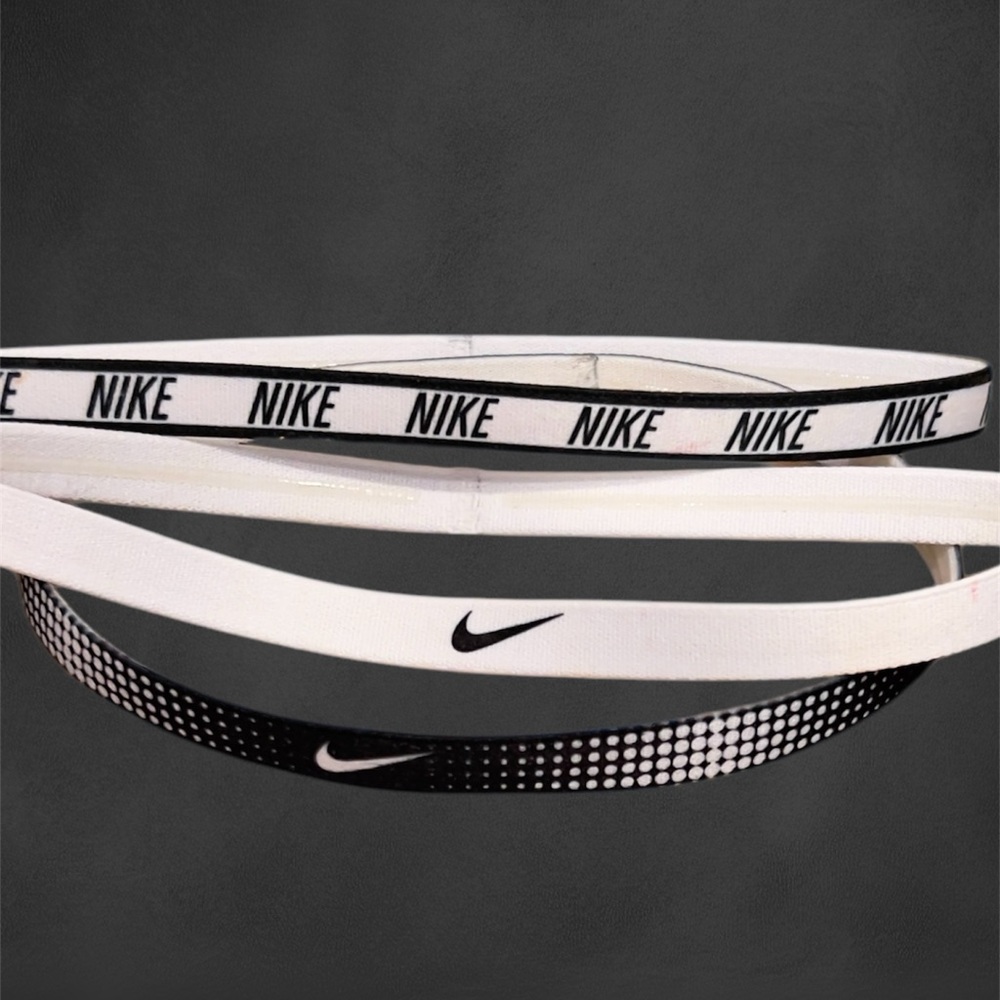 Nike girls Black and White Headbands